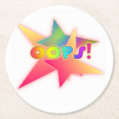 Oeps Ronde Kartonnen Onderzetter (Voorkant)