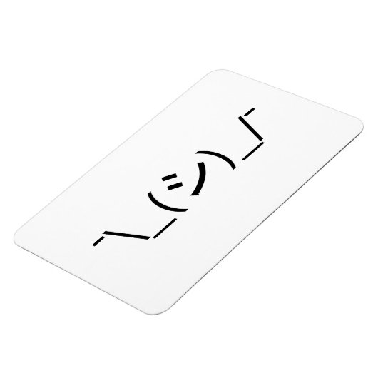 Oeps Schouderophalen Emoticon ¯\_(シ)_/¯ Japanse Ka Magneet (Linkerzijde)