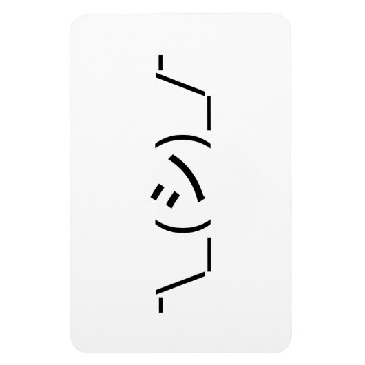 Oeps Schouderophalen Emoticon ¯\_(シ)_/¯ Japanse Ka Magneet (Verticaal)