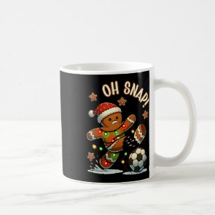 Oeps Snap Gingerbreadman Kerst Voetbal Koffiemok