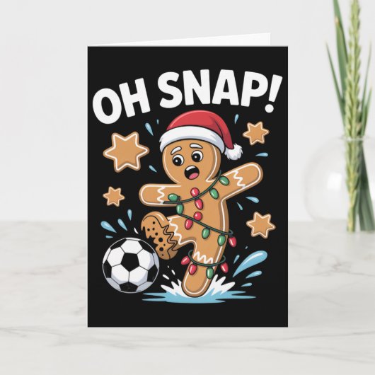 Oeps Snap Pepparkakman Kerstmis Voetbal Pyjama's A Kaart (Voorkant)