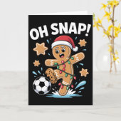 Oeps Snap Pepparkakman Kerstmis Voetbal Pyjama's A Kaart (Gele Bloem)