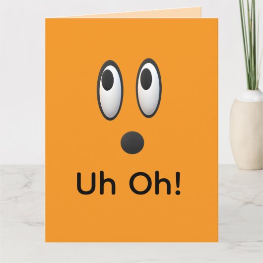 Oeps, Sorry Verjaardagsemoji Kaart (Voorkant)