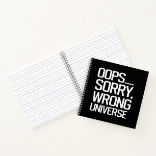 Oeps, sorry, verkeerde wereld notitieboek
