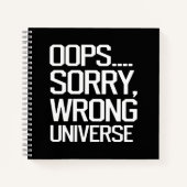 Oeps, sorry, verkeerde wereld notitieboek (Voorkant)