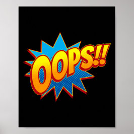 Oeps! Speelse Pop Art Comic Mishap Poster