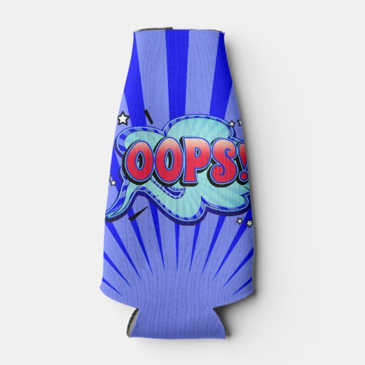 Oeps! Super Hero Comic Book Action Bubble Flesjeskoeler (Voorkant)