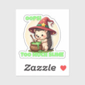 Oeps! Te veel slijm - Schattigee egel Sticker (Vel)