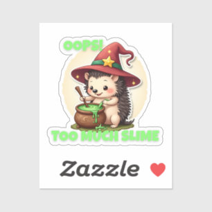 Oeps! Te veel slijm - Schattigee egel Sticker