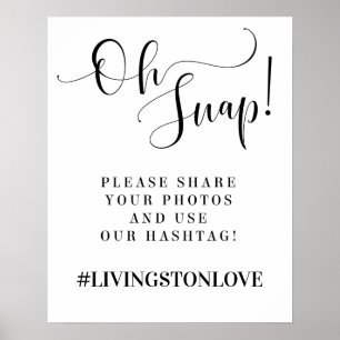 Oeps! Trouwfoto Hashtag Poster