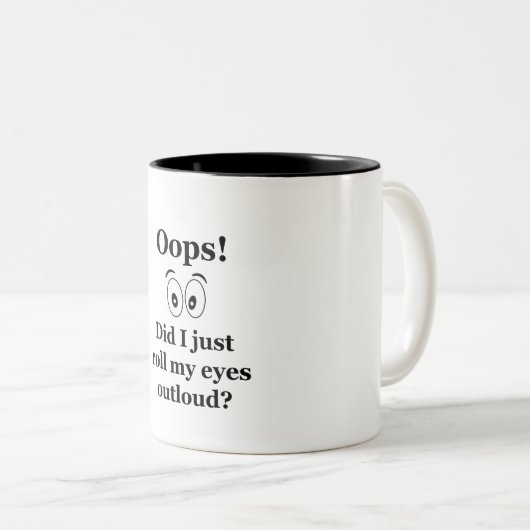 Oeps! Tweekleurige Koffiemok (Voorkant rechts)