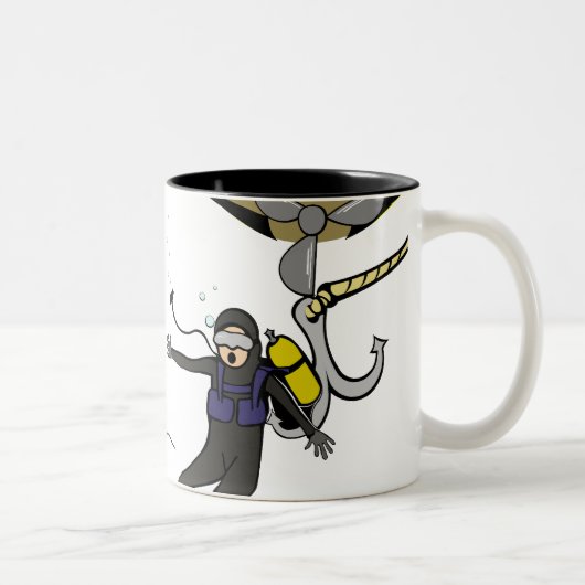 Oeps Tweekleurige Koffiemok (Rechts)