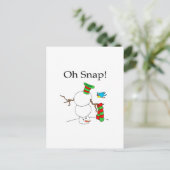 Oeps! (UD Sneeuwman) Feestdagenkaart (Staand voorkant)