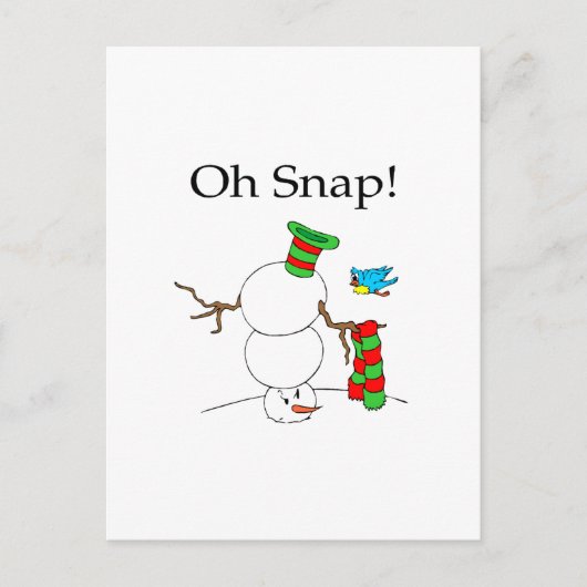 Oeps! (UD Sneeuwman) Feestdagenkaart (Voorkant)