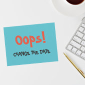 Oeps verander de bruiloft van de Datum sparen de d Aankondigingskaart