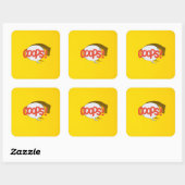 Oeps! Vierkante Sticker (Vel)