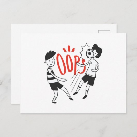 oeps voetbal briefkaart (Voorkant / Achterkant)