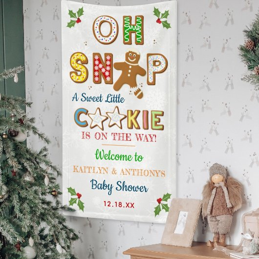 Oeps! Welkom bij Gingerbread Cookie Baby Shower Spandoek