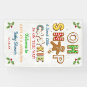 Oeps! Welkom bij Gingerbread Cookie Baby Shower Spandoek (Horizontaal)
