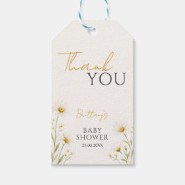 Oepsie Daisy Wildflower Baby Shower Dankjewel  Cadeaulabel