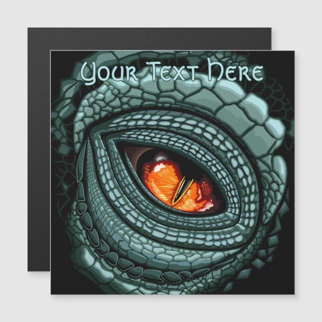 Oer Reptiel Roofdier Oog (Voorkant / Achterkant)