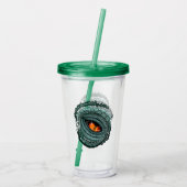 Oer reptiel roofdier oog acryl drinkbeker (Achterkant)