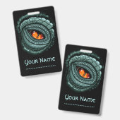 Oer reptiel roofdier oog badge (Voor- en achterkant)