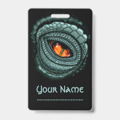 Oer reptiel roofdier oog badge (Achterkant)