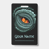Oer reptiel roofdier oog badge (Voorzijde)