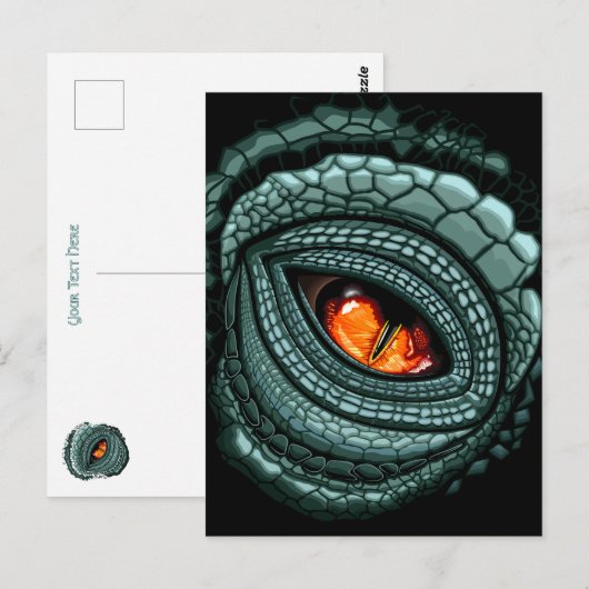 Oer Reptiel Roofdier Oog Briefkaart (Voorkant / Achterkant)