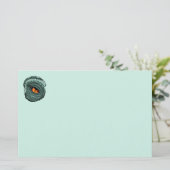Oer reptiel roofdier oog briefpapier (Staand voorkant)