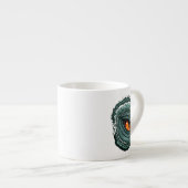 Oer reptiel roofdier oog espresso kop (Voorkant rechts)