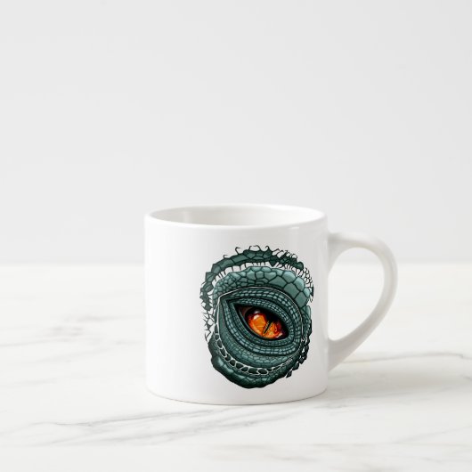 Oer reptiel roofdier oog espresso kop (Rechts)