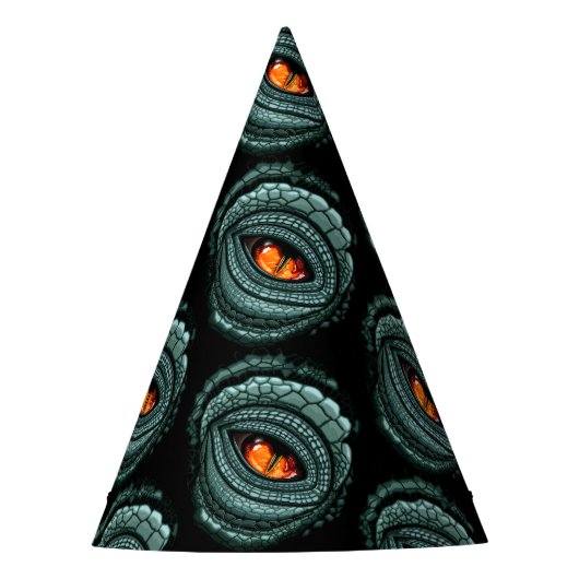 Oer reptiel roofdier oog feesthoedjes (Voorkant)