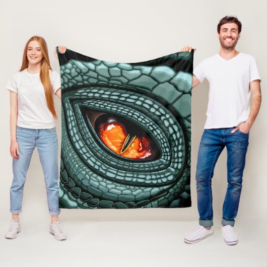 Oer reptiel roofdier oog fleece deken (In situ)
