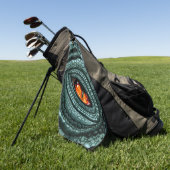 Oer reptiel roofdier oog golfhanddoek (Groen)