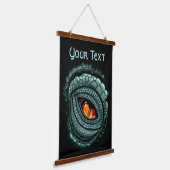Oer reptiel roofdier oog hangend wandkleed (Gebogen)