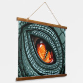Oer reptiel roofdier oog hangend wandkleed (Gebogen)