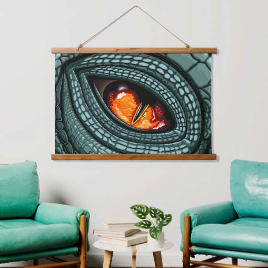 Oer reptiel roofdier oog hangend wandkleed (Woonkamer)