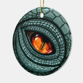 Oer reptiel roofdier oog keramisch ornament (Links)