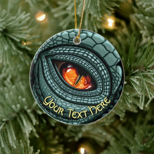 Oer Reptiel Roofdier Oog Keramisch Ornament (Boom)