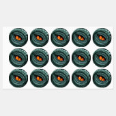 Oer reptiel roofdier oog labels (Vel)