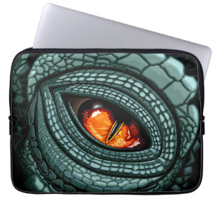 Oer reptiel roofdier oog laptop sleeve