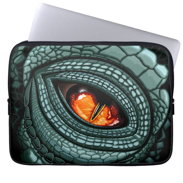 Oer reptiel roofdier oog laptop sleeve (Voorkant)