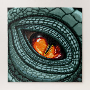 Oer reptiel roofdier oog legpuzzel