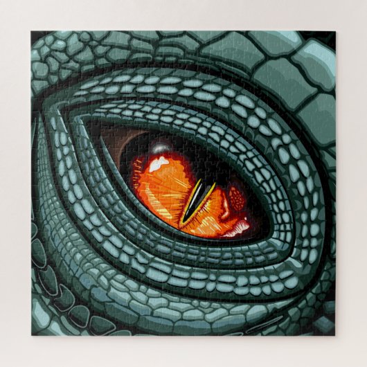 Oer reptiel roofdier oog legpuzzel (Verticaal)