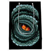Oer reptiel roofdier oog medium cadeauzakje (Achterkant)