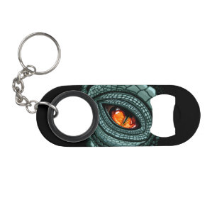 Oer reptiel roofdier oog mini flessenopener