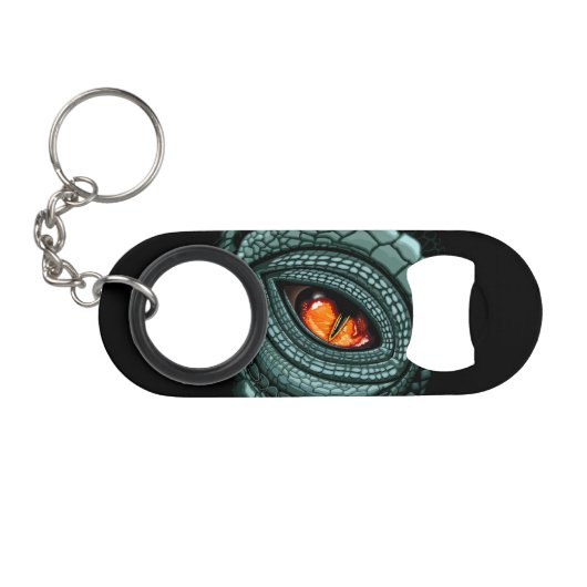 Oer reptiel roofdier oog mini flessenopener (Voorkant (Horizontaal))