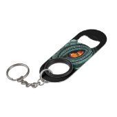 Oer reptiel roofdier oog mini flessenopener (Voorkant Gekanteld)